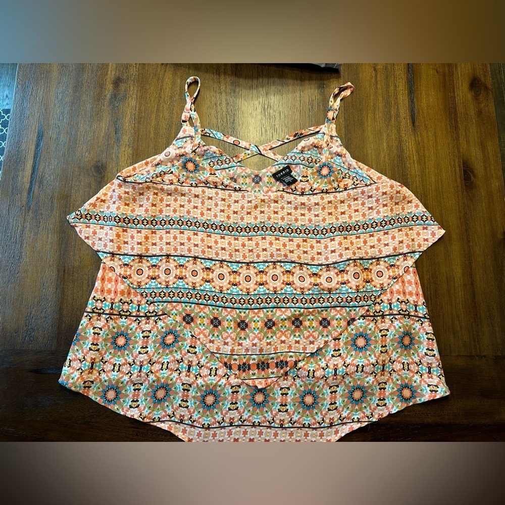 Torrid Colorful Patterned Women's Top- size 0